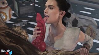 Starwars Chewie Fucking Rey in Stand & Carry Sex Position
