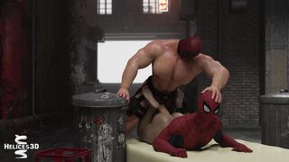 Deadpool Prone Boning Spidey