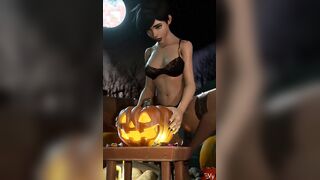 Futa Tracer Fucking Carved Out Pumpkin (Halloween Edition)