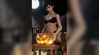 Futa Tracer Fucking Carved Out Pumpkin (Halloween Edition)