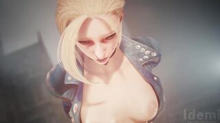 Realistic 3D Video Game Blonde Cammy Anal Creampie