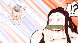 Inosuke Ass Filling Nezuko Kamado (Demon Slayer NSFW Anime)