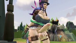 Futa Caitlyn fucked by Futa Neeko (LoL)