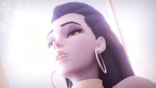 Widowmaker gets fucked on a couch