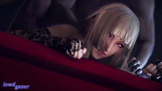 3D Blonde Lili with Bangs Fucked from behind