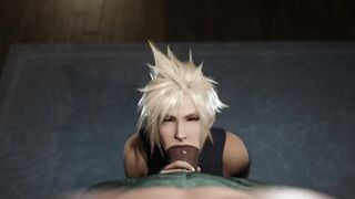 Cloud’s Mouth Stretches Around that Cock