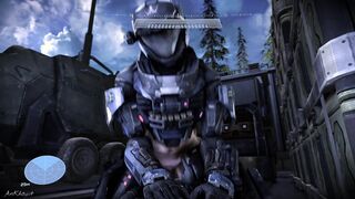 Halo Girl railed on base by her Lover