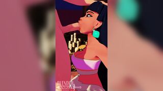 El Dorado Cartoon Chel giving Blowjob & getting Facefucked