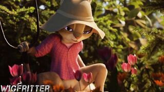 3D Cartoon Rabbit Judy Bouncing on Cock in Cowgirl Position