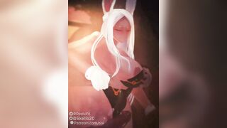 Enjoy Busty Anime Babe Dressed in Rabbit Costume Fucked from Behind (Internal View)