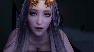 POV: Nioh Santa Miyoshino Jerking you Off with a Sex Toy then Rides Your Cock