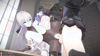 Bronya Split Leg Mid Air Fuck