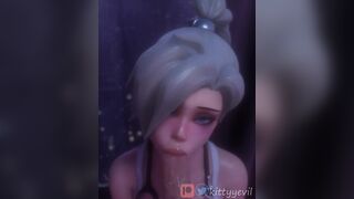 Cute Mercy Sucking just the Tip