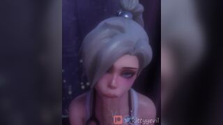 Cute Mercy Sucking just the Tip