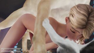 3D Babe Gwen Dog Spitroast