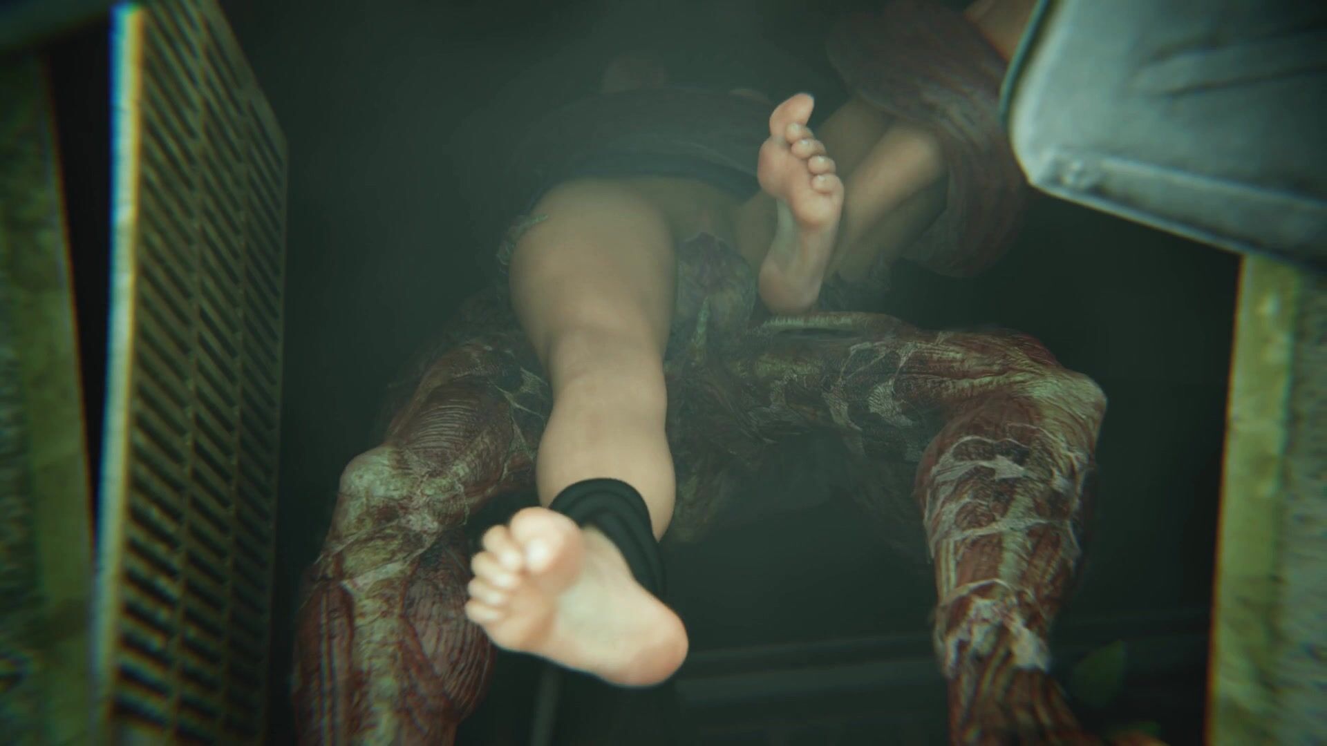 Upside Down Jill Fucked by Licker