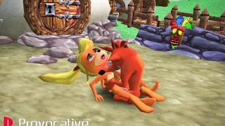 Crash chilling with Coco at home [Crash Bandicoot]