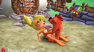 Crash chilling with Coco at home [Crash Bandicoot]