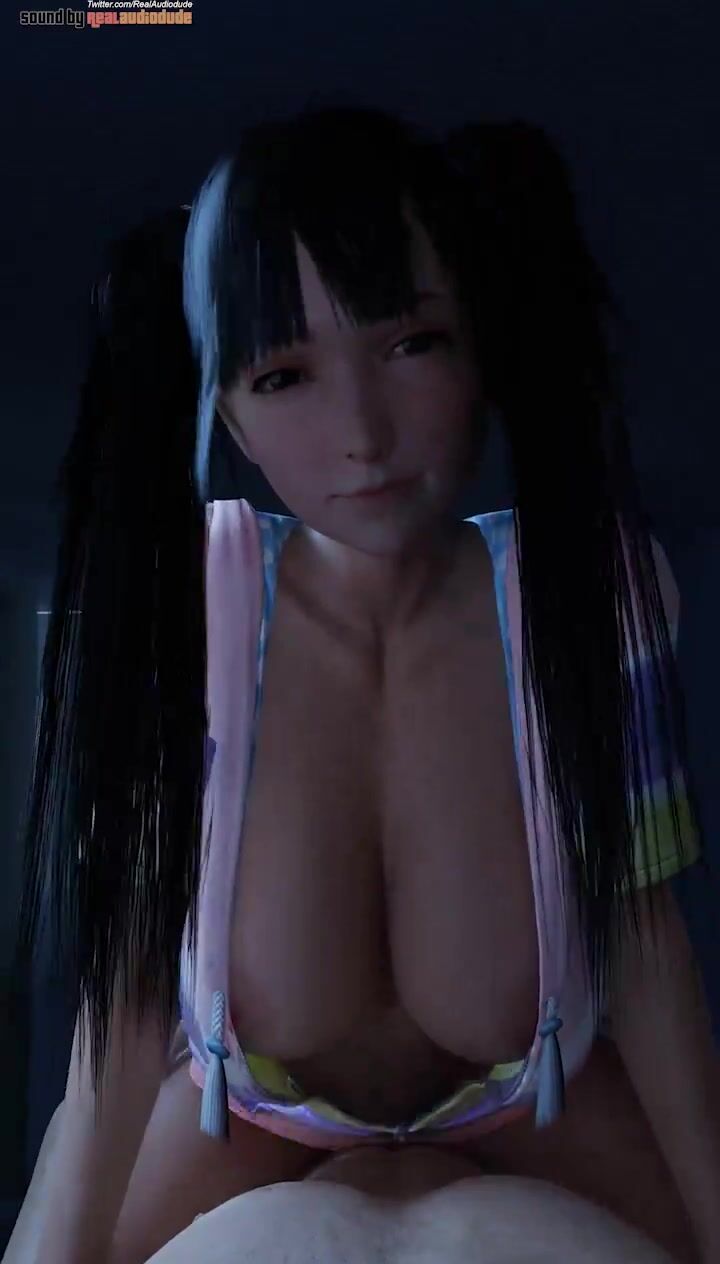 POV: Cute 3D Asian with Bangs Rides Your Dick with Big Tits Hanging Out
