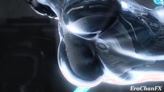 Cortana gets her pussy stretched by 4 tentacles