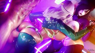 League of Legends Lust: Qiyana and Morgana Gets Down & Dirty [Nillin3D]