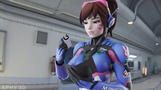 D.Va Watching How Mercy gets Ass Fucked (Full Nelson)