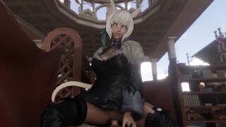 Y’shtola Rhul Undressing while Riding