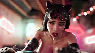 Harley's Trap: Catwoman's Sensual Submission to a Horny Dog