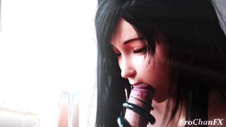 Tifa makes you blow your load in her face!