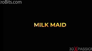 Milk Maid. Futanari BDSM SEXperiments on Curvy Girl
