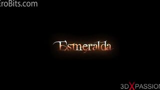 Esmeralda. Mobile Legends futanari heroine bangs a gamer girl