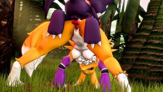 Impmon shows Renamon who's the real boss