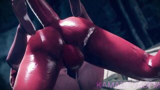 Karlack on Top of Shadowheart (Baldurs Gate 3D Porn)