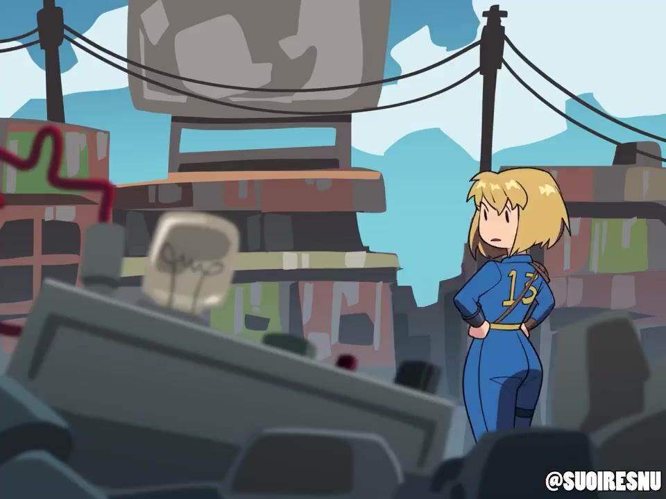 Fallout 4 Vault Girl Porn - Vault girl on a quest for the water chip (Fallout Cartoon Porn Animation)