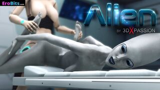 Alien. Sexy alien girl fucked by cyborg