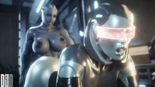 Mass Effect Huge Cock Futanari Liara T'Soni Roughly Pounding Edi