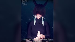 3D Furry Babe Y’shtola Rubbing her Finger on Head Till You Cum