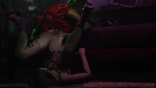 Lesbians Harley & Ivy French Kissing & Fingering [BaronStrap]