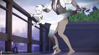Honkai Star Rail Firefly Fucked Outdoors with one Leg Up [Anime by Tir_AL]