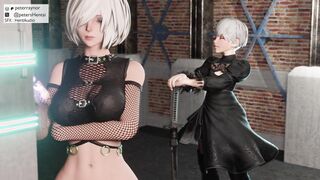 9s Feminisation Training (Nier Automata Futanari 3D Porn) [Peterraynor]