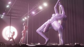 Thick 3D Futanari Stripper Widow Swingin' Her Massive Balls & Dick in The Club