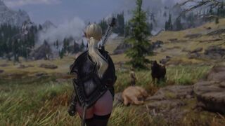 Skyrim Slutty 3D Elf Fucked from Behind by Aroused Animated Horse (Cum Dump)