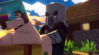 Minecraft Pillagers Teaming Up for Jenny Belle in 3D Hentai Animation