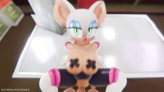 Rouge the Bat Anal Creampie (Dripping Cum Out Of Ass)