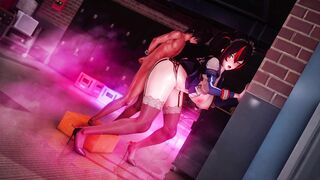 Zhu Yuan with Bad Boys  - Zenless Zone Zero Uncensored MMD 3D Hentai