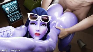 Widowmaker Anal Plapped from Behind (Excessive Cum Leakage)