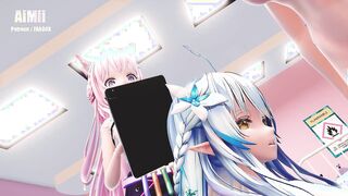 Fucking Armpits, Thighs & Filling Bucket in Excessive Futanari VTuber (Iwara 3D Hentai)