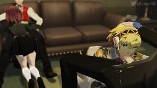 Shiomi & Aigis servicing their friends