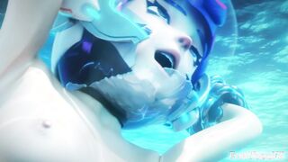 Overwatch Juno underwater tentacle hentai