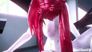 Rias Gremory makes Issei cum twice